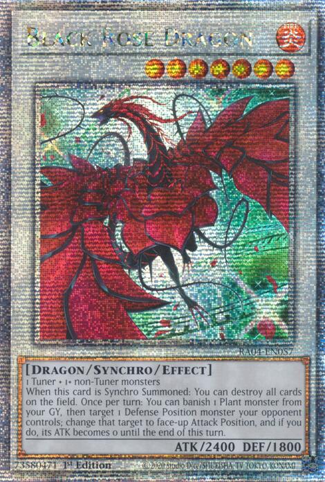 Black Rose Dragon (Alternate Art) [RA04-EN057] Quarter Century Secret Rare | Total Play