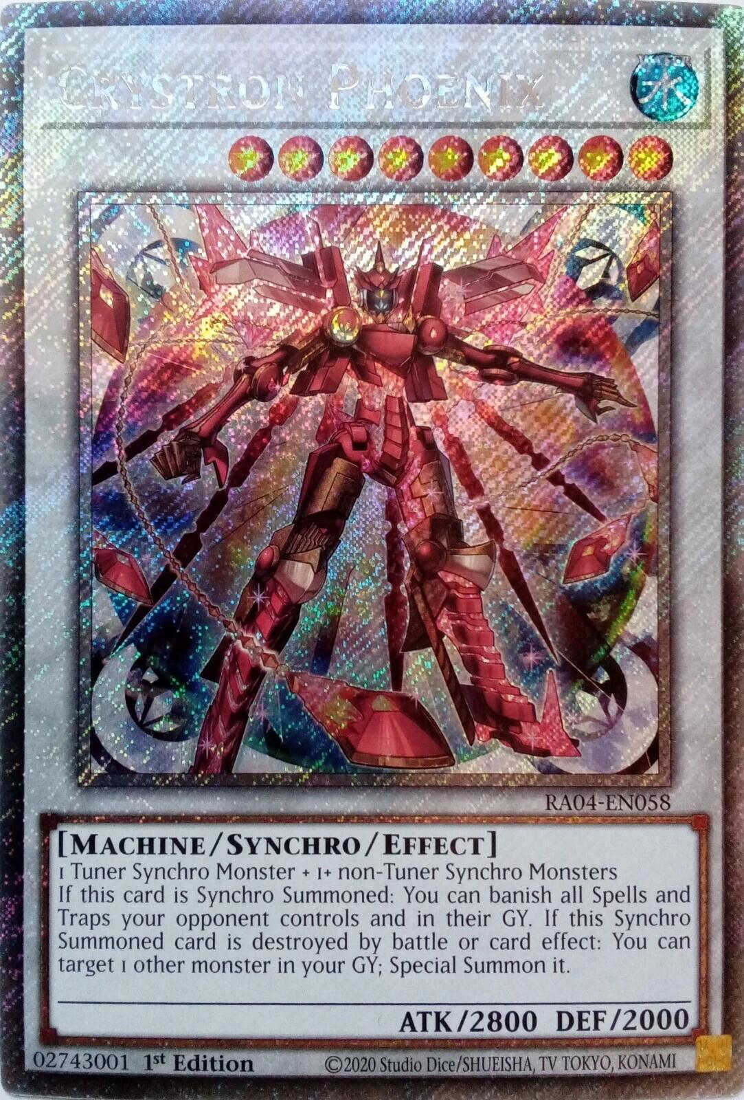 Crystron Phoenix [RA04-EN058] Platinum Secret Rare | Total Play