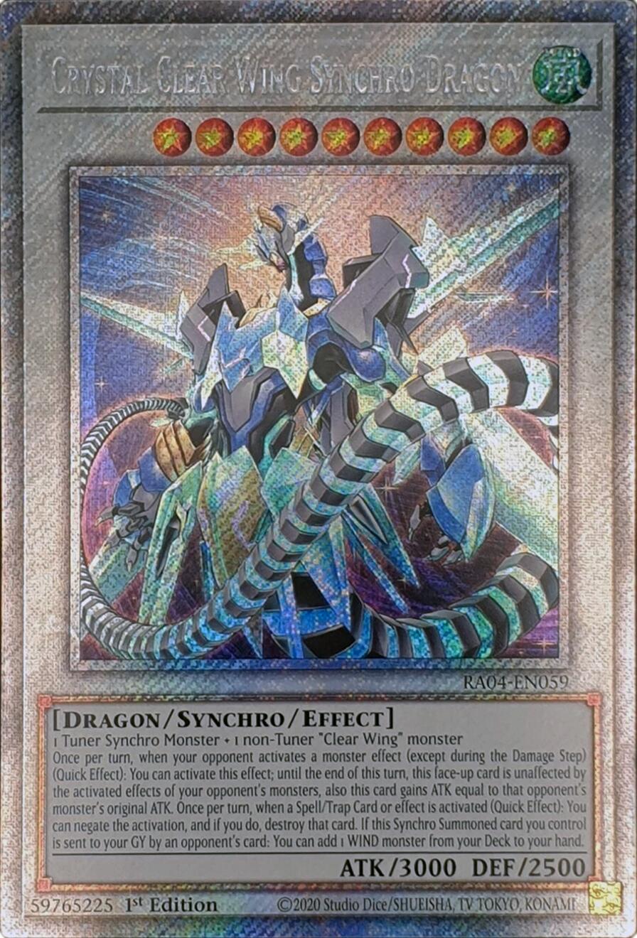 Crystal Clear Wing Synchro Dragon [RA04-EN059] Platinum Secret Rare | Total Play