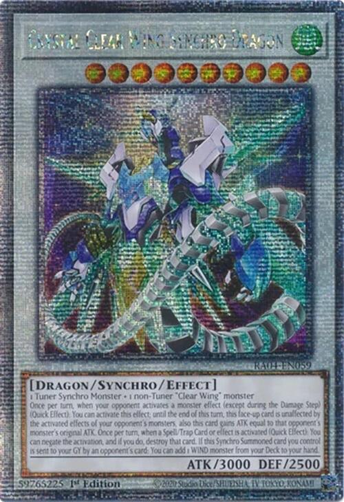Crystal Clear Wing Synchro Dragon [RA04-EN059] Quarter Century Secret Rare | Total Play