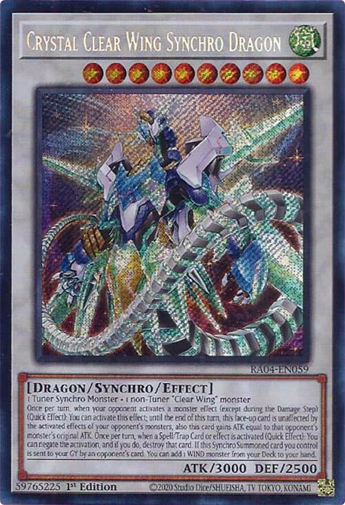 Crystal Clear Wing Synchro Dragon [RA04-EN059] Secret Rare | Total Play