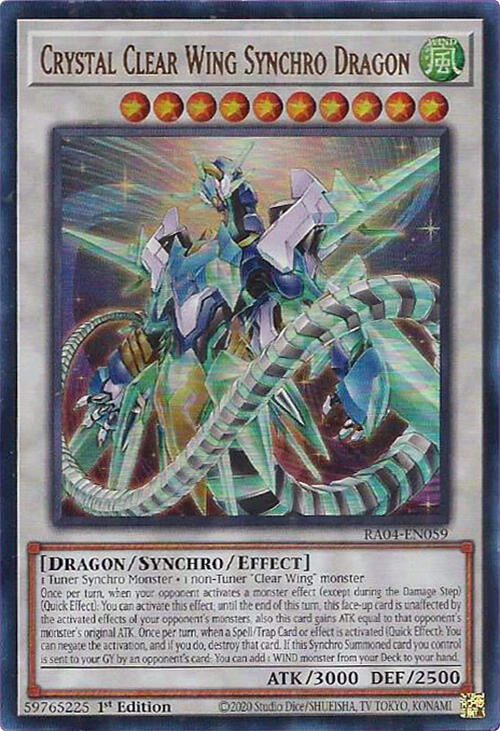 Crystal Clear Wing Synchro Dragon [RA04-EN059] Ultra Rare | Total Play
