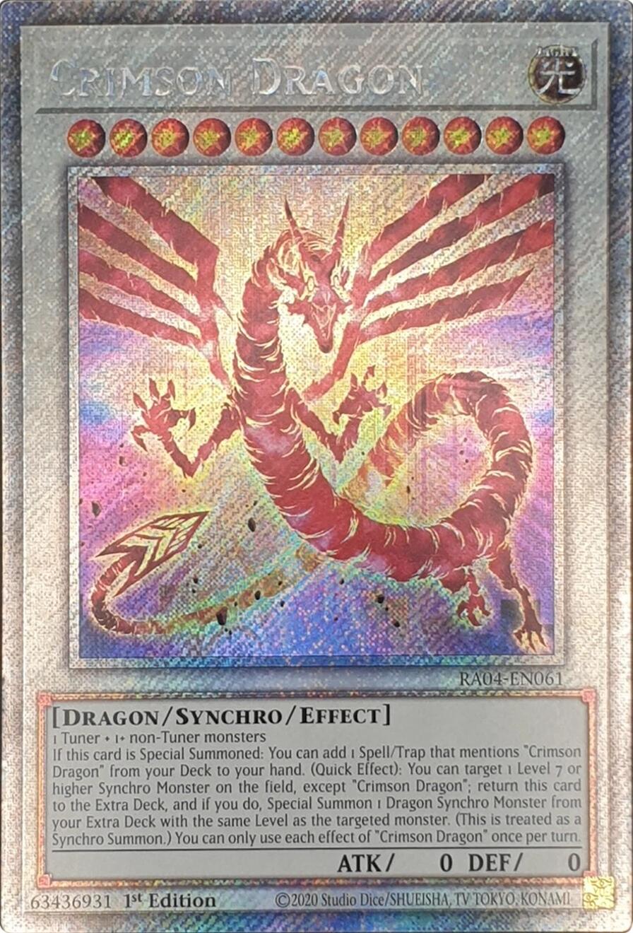 Crimson Dragon (card) [RA04-EN061] Platinum Secret Rare | Total Play