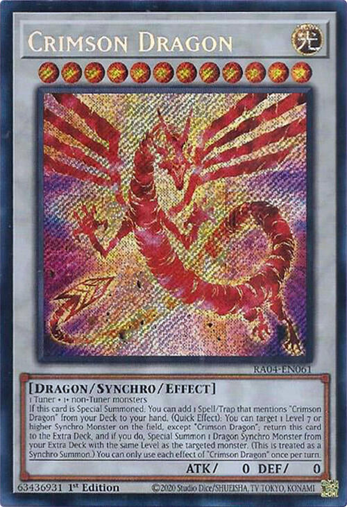 Crimson Dragon (card) [RA04-EN061] Secret Rare | Total Play