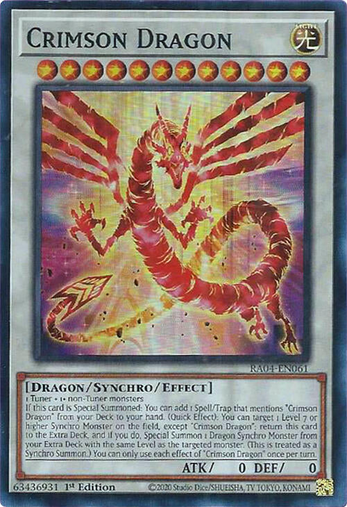 Crimson Dragon (card) [RA04-EN061] Super Rare | Total Play