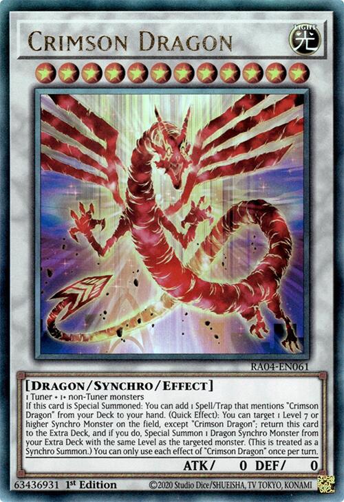 Crimson Dragon (card) [RA04-EN061] Prismatic Ultimate Rare | Total Play