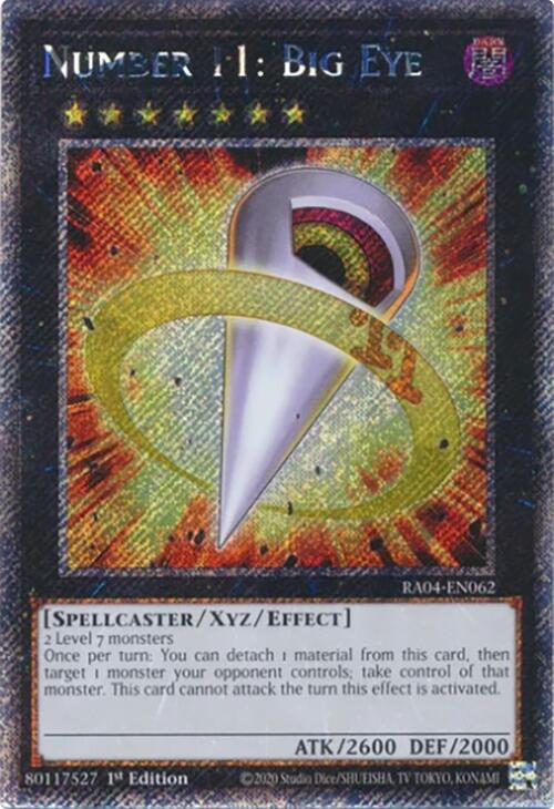 Number 11: Big Eye [RA04-EN062] Platinum Secret Rare | Total Play