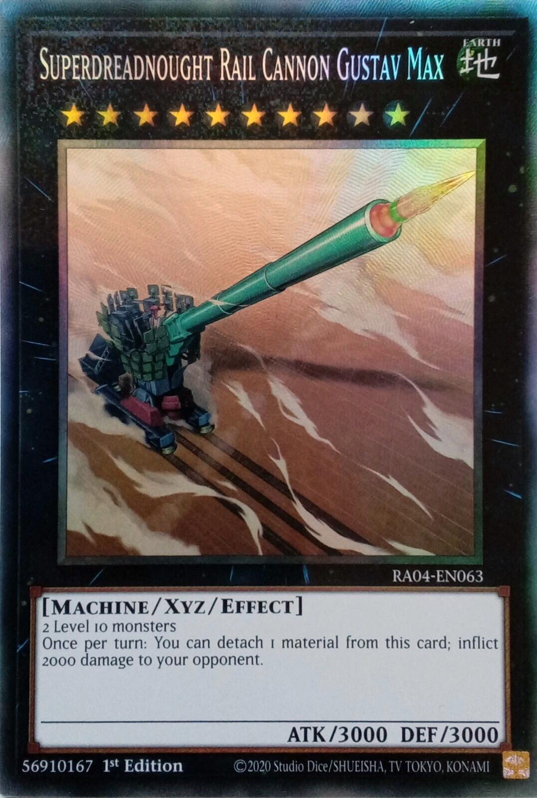 Superdreadnought Rail Cannon Gustav Max [RA04-EN063] Prismatic Collector's Rare | Total Play
