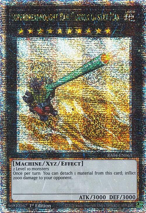 Superdreadnought Rail Cannon Gustav Max [RA04-EN063] Quarter Century Secret Rare | Total Play