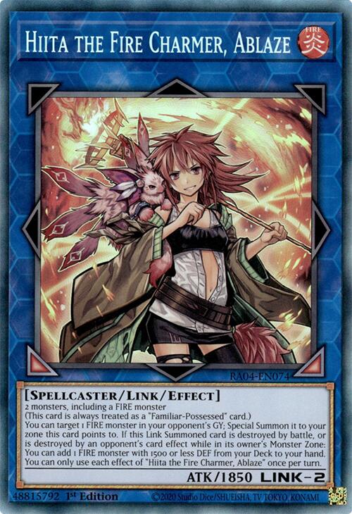 Hiita the Fire Charmer, Ablaze [RA04-EN074] Prismatic Collector's Rare | Total Play