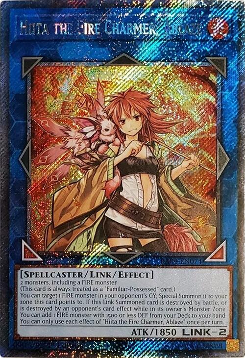Hiita the Fire Charmer, Ablaze [RA04-EN074] Platinum Secret Rare | Total Play