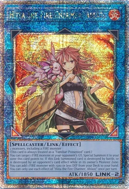 Hiita the Fire Charmer, Ablaze [RA04-EN074] Quarter Century Secret Rare | Total Play