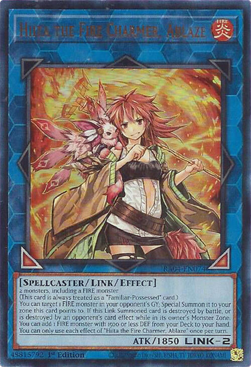 Hiita the Fire Charmer, Ablaze [RA04-EN074] Ultra Rare | Total Play
