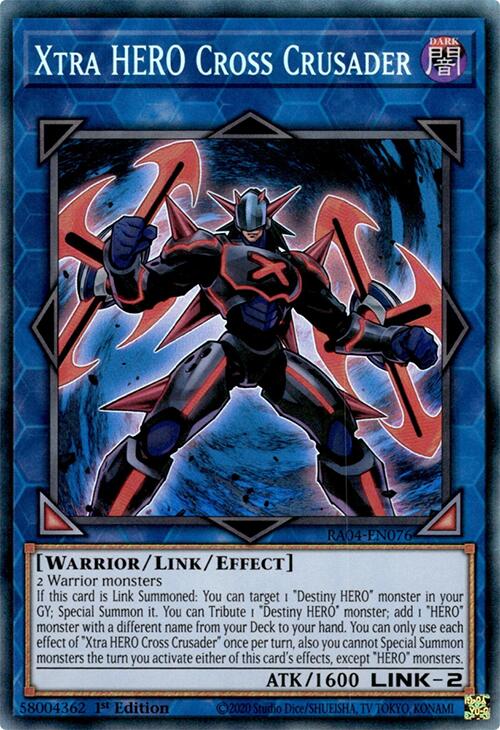 Xtra HERO Cross Crusader [RA04-EN076] Prismatic Collector's Rare | Total Play