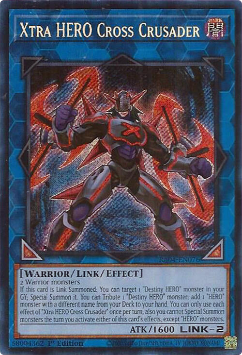 Xtra HERO Cross Crusader [RA04-EN076] Secret Rare | Total Play