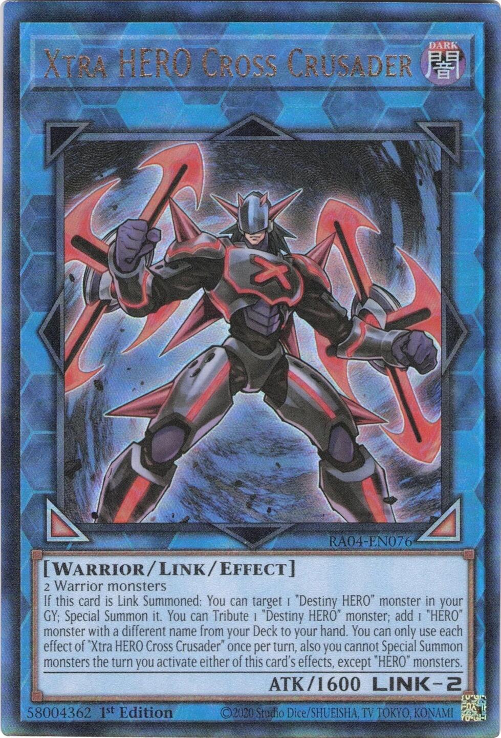 Xtra HERO Cross Crusader [RA04-EN076] Prismatic Ultimate Rare | Total Play