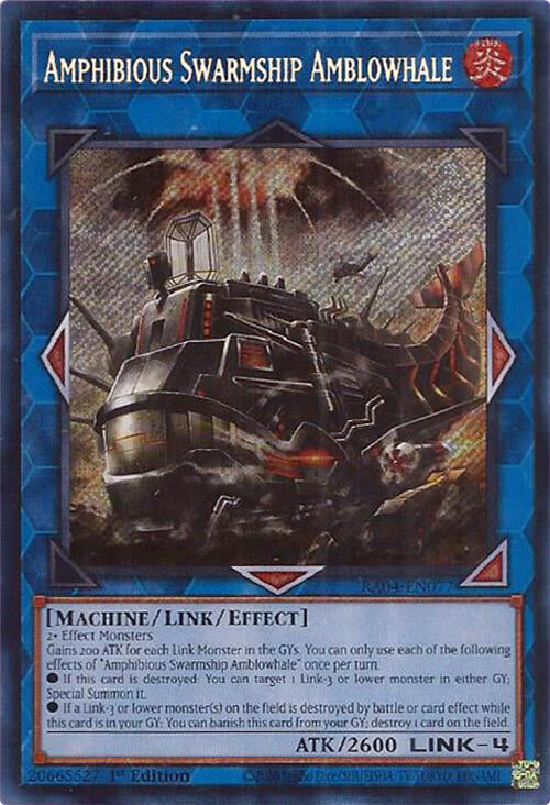 Amphibious Swarmship Amblowhale [RA04-EN077] Secret Rare | Total Play