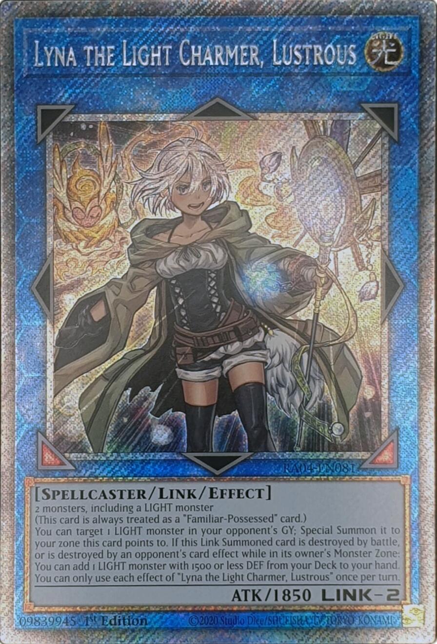 Lyna the Light Charmer, Lustrous [RA04-EN081] Platinum Secret Rare | Total Play