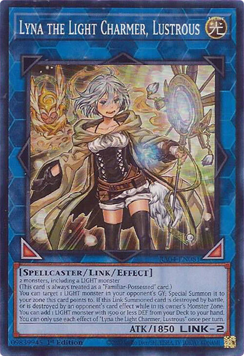 Lyna the Light Charmer, Lustrous [RA04-EN081] Super Rare | Total Play