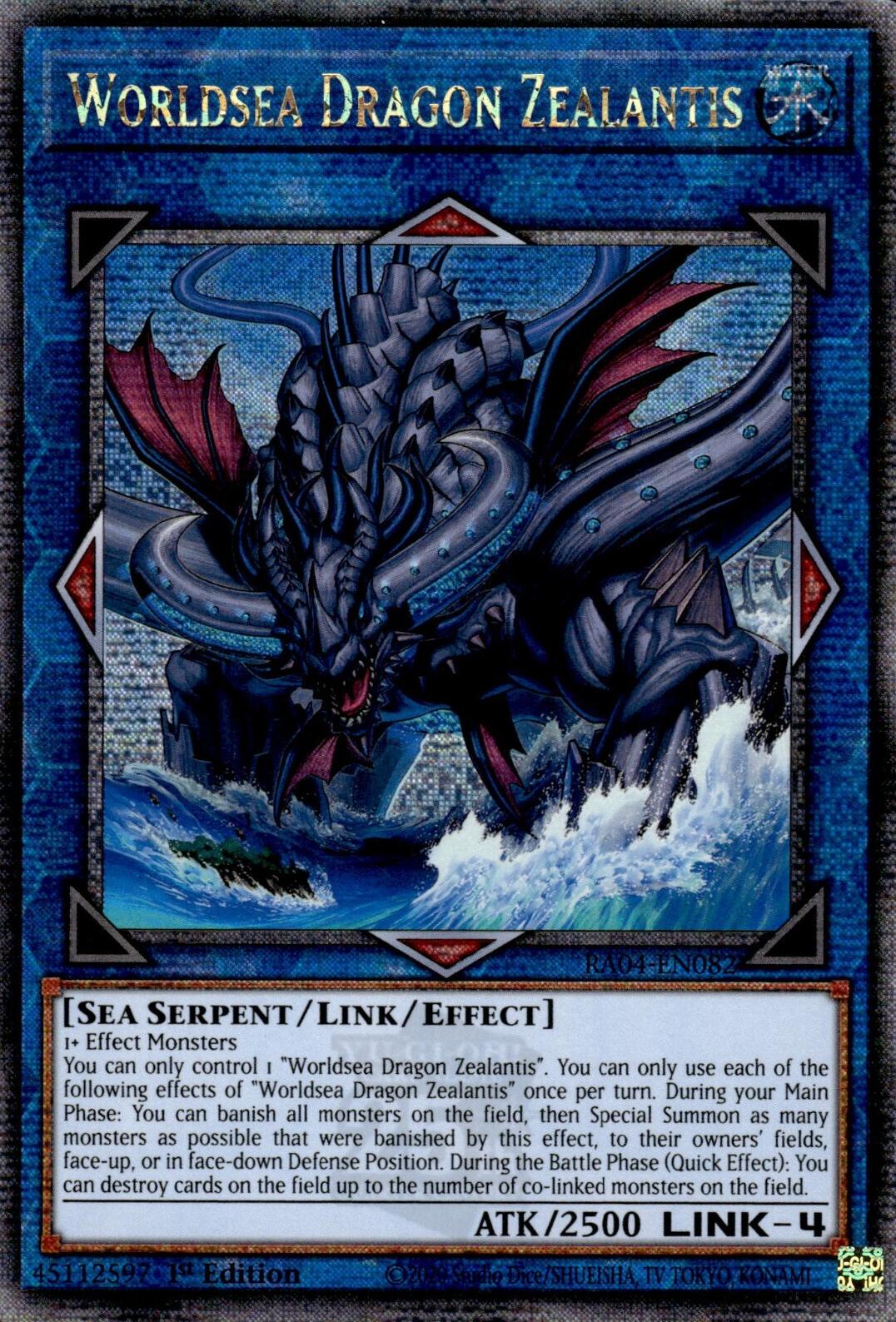 Worldsea Dragon Zealantis [RA04-EN082] Quarter Century Secret Rare | Total Play