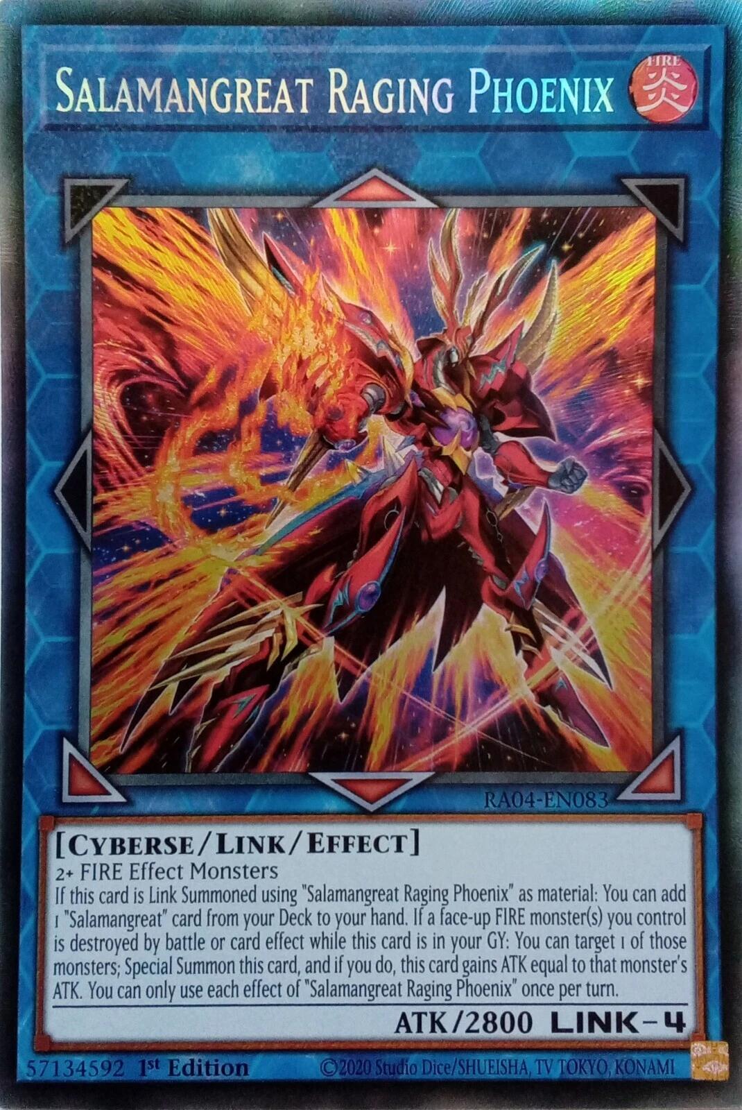 Salamangreat Raging Phoenix [RA04-EN083] Prismatic Collector's Rare | Total Play