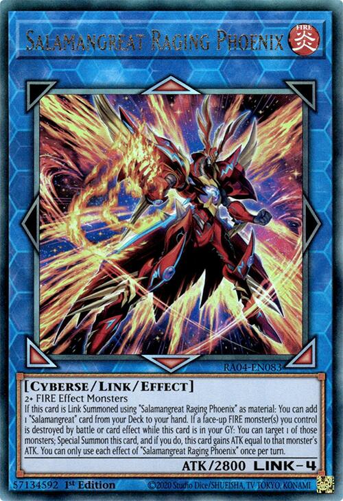 Salamangreat Raging Phoenix [RA04-EN083] Prismatic Ultimate Rare | Total Play
