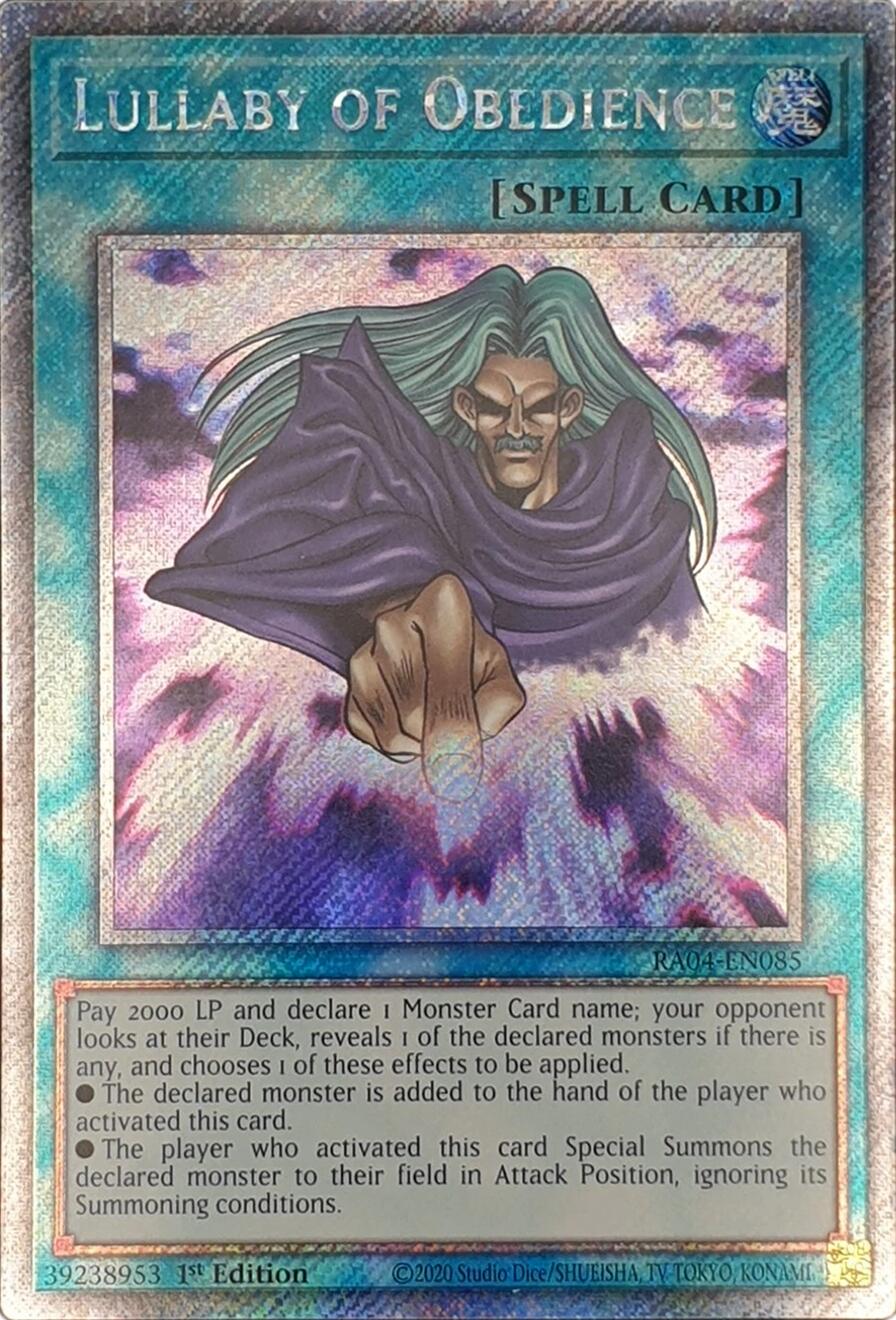 Lullaby of Obedience [RA04-EN085] Platinum Secret Rare | Total Play