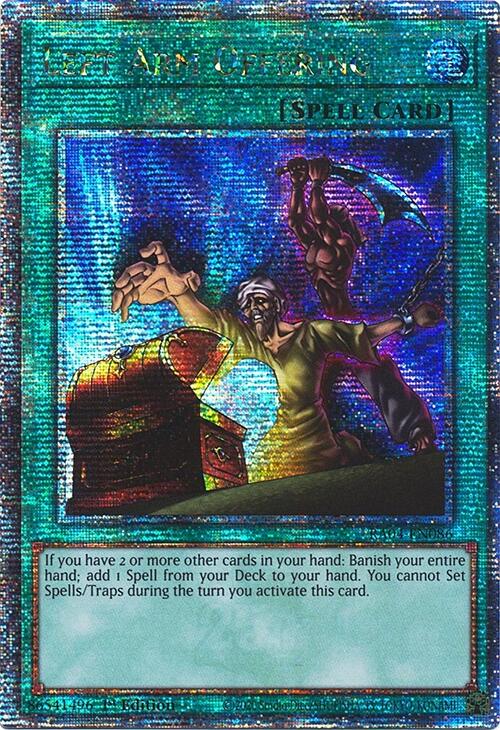 Left Arm Offering [RA04-EN086] Quarter Century Secret Rare | Total Play