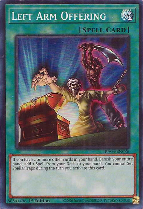 Left Arm Offering [RA04-EN086] Super Rare | Total Play