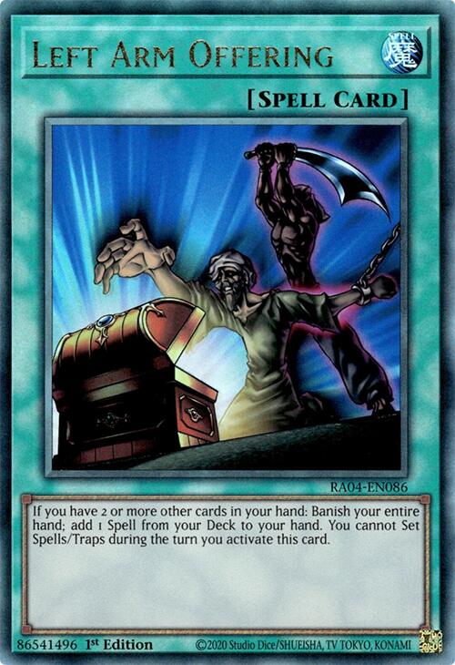 Left Arm Offering [RA04-EN086] Prismatic Ultimate Rare | Total Play