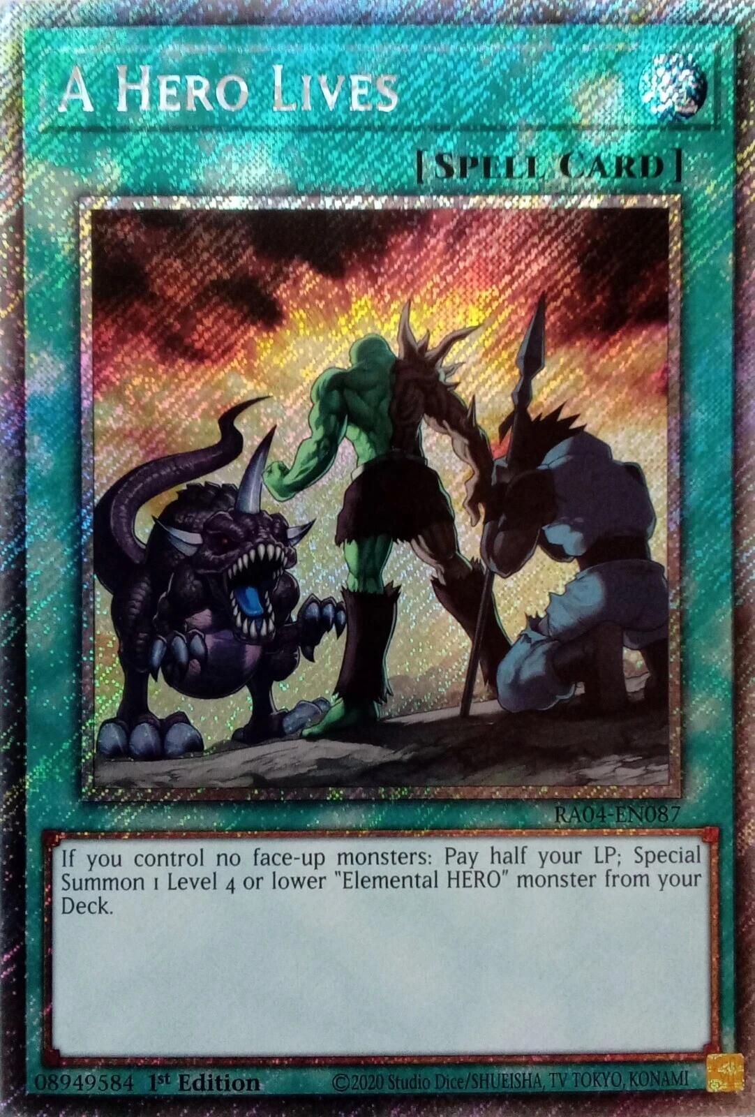 A Hero Lives [RA04-EN087] Platinum Secret Rare | Total Play