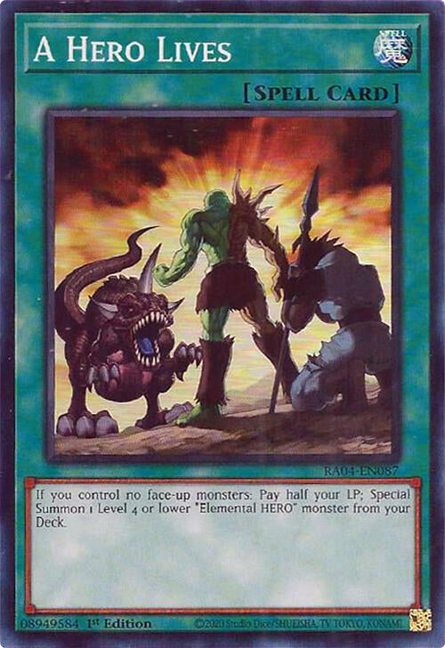 A Hero Lives [RA04-EN087] Super Rare | Total Play