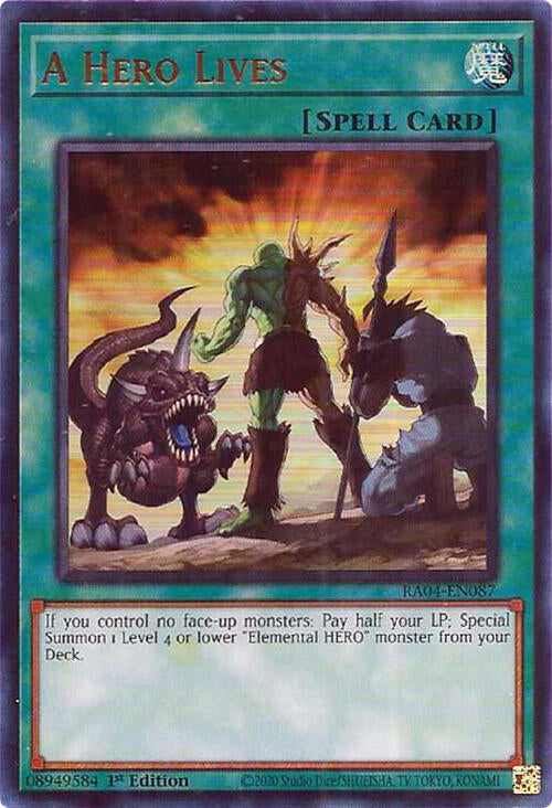 A Hero Lives [RA04-EN087] Ultra Rare | Total Play