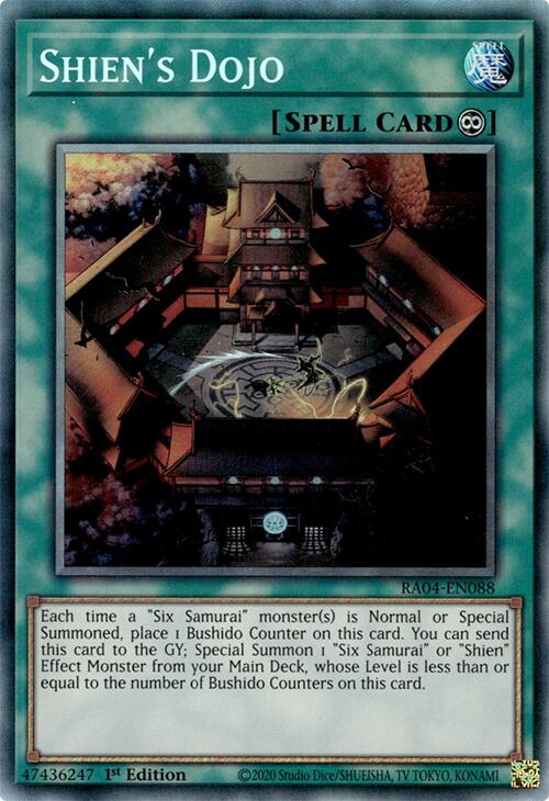 Shien's Dojo [RA04-EN088] Prismatic Collector's Rare | Total Play