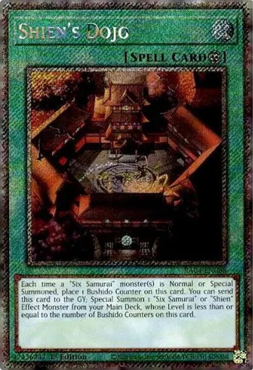 Shien's Dojo [RA04-EN088] Platinum Secret Rare | Total Play