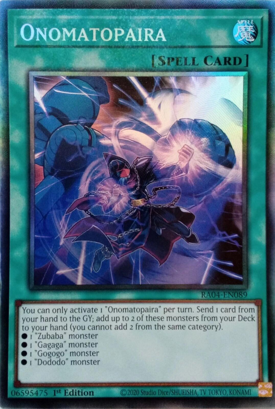 Onomatopaira [RA04-EN089] Prismatic Collector's Rare | Total Play