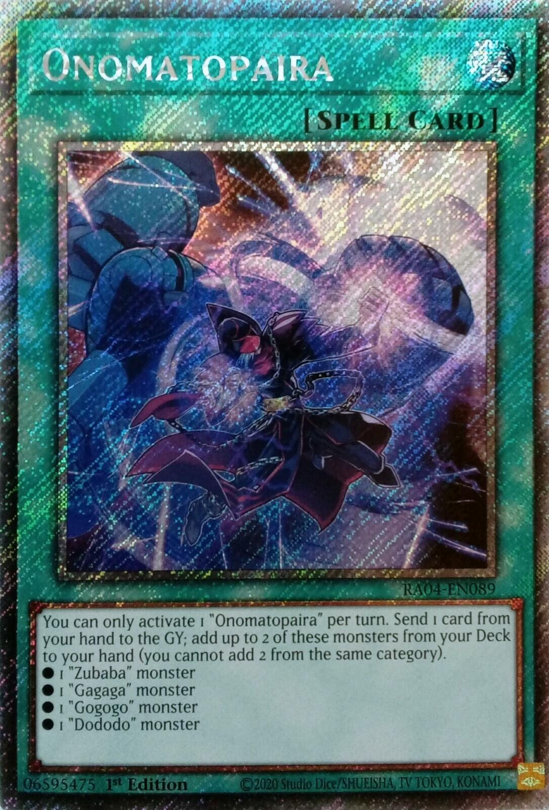 Onomatopaira [RA04-EN089] Platinum Secret Rare | Total Play