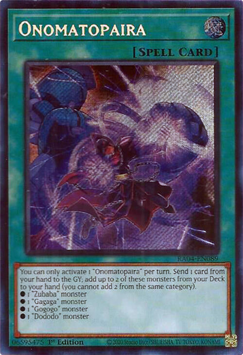 Onomatopaira [RA04-EN089] Secret Rare | Total Play
