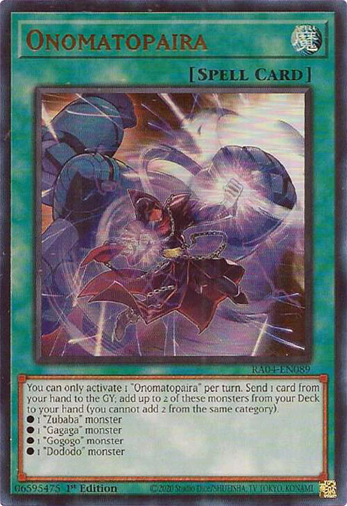 Onomatopaira [RA04-EN089] Ultra Rare | Total Play