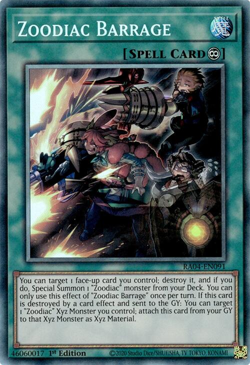 Zoodiac Barrage [RA04-EN091] Prismatic Collector's Rare | Total Play