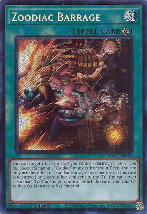 Zoodiac Barrage [RA04-EN091] Secret Rare | Total Play