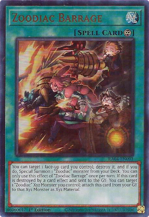 Zoodiac Barrage [RA04-EN091] Ultra Rare | Total Play