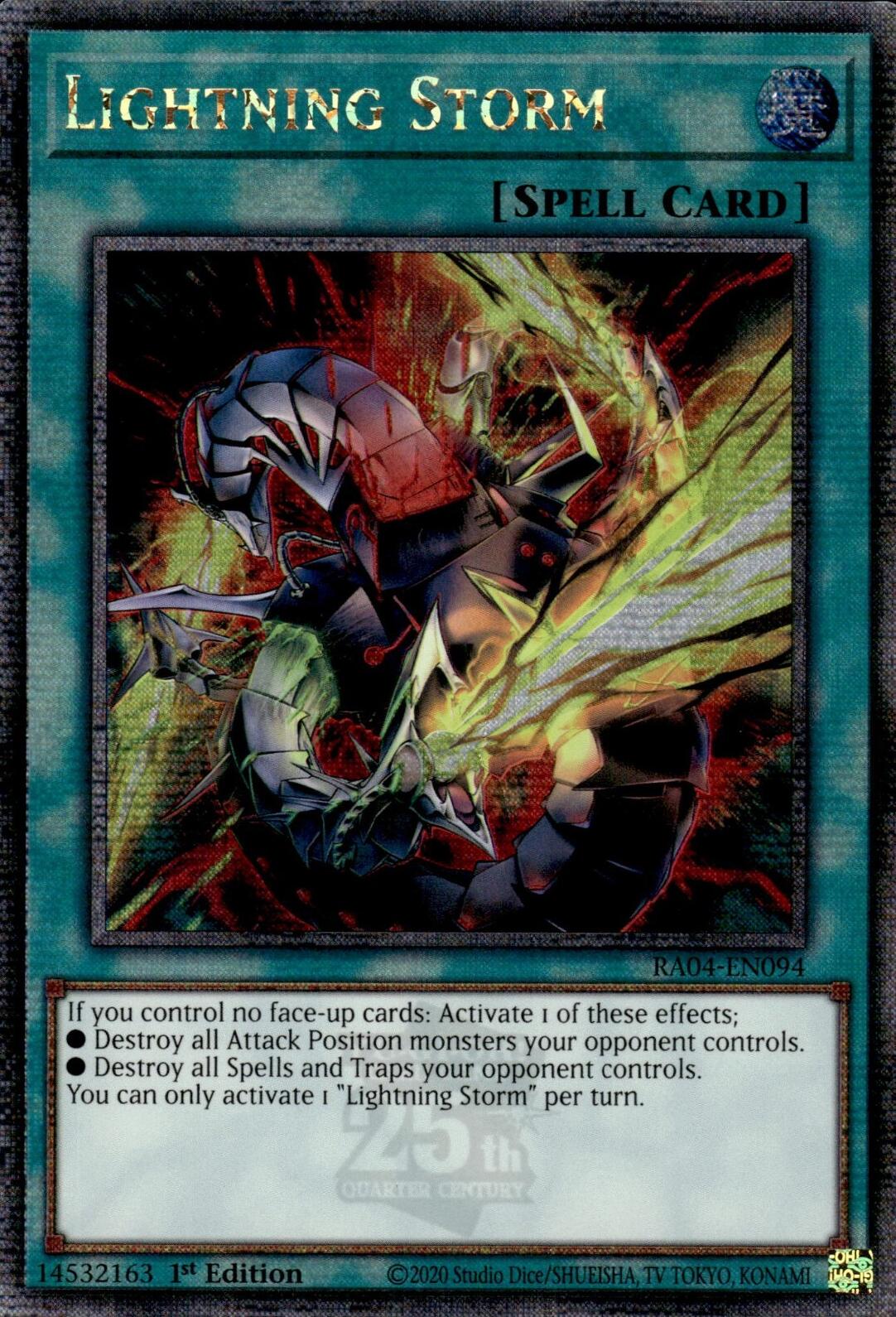 Lightning Storm (New Art) [RA04-EN094] Quarter Century Secret Rare | Total Play