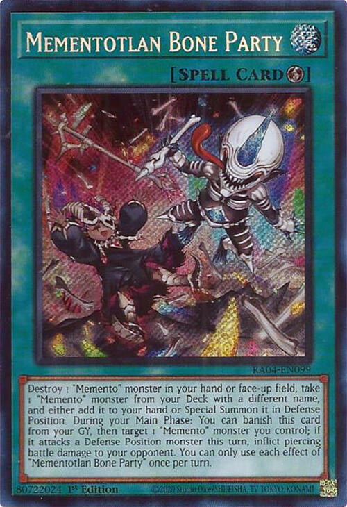 Mementotlan Bone Party [RA04-EN099] Secret Rare | Total Play