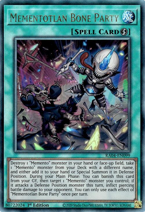 Mementotlan Bone Party [RA04-EN099] Prismatic Ultimate Rare | Total Play