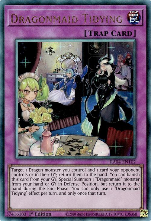 Dragonmaid Tidying [RA04-EN102] Prismatic Ultimate Rare | Total Play