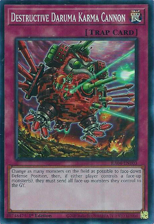Destructive Daruma Karma Cannon [RA04-EN103] Super Rare | Total Play