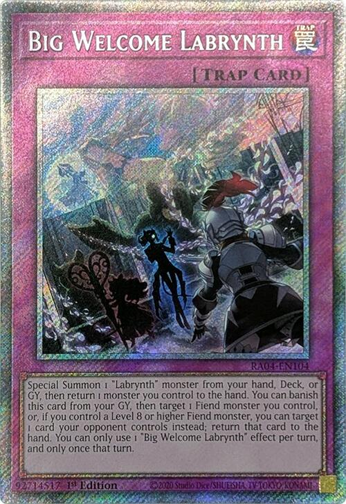 Big Welcome Labrynth [RA04-EN104] Platinum Secret Rare | Total Play