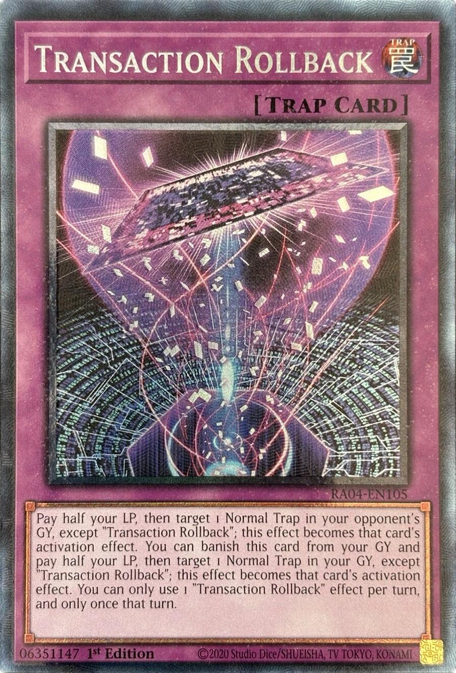 Transaction Rollback [RA04-EN105] Prismatic Collector's Rare | Total Play