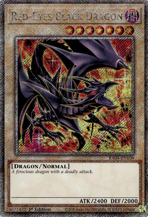 Red-Eyes Black Dragon (8th Art) [RA04-EN109] Platinum Secret Rare | Total Play